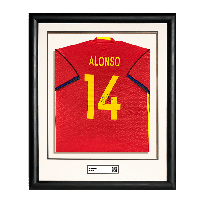 Xabi Alonso Back Signed Spain 2016-17 Home Shirt (Framed) - The Bootroom Collection