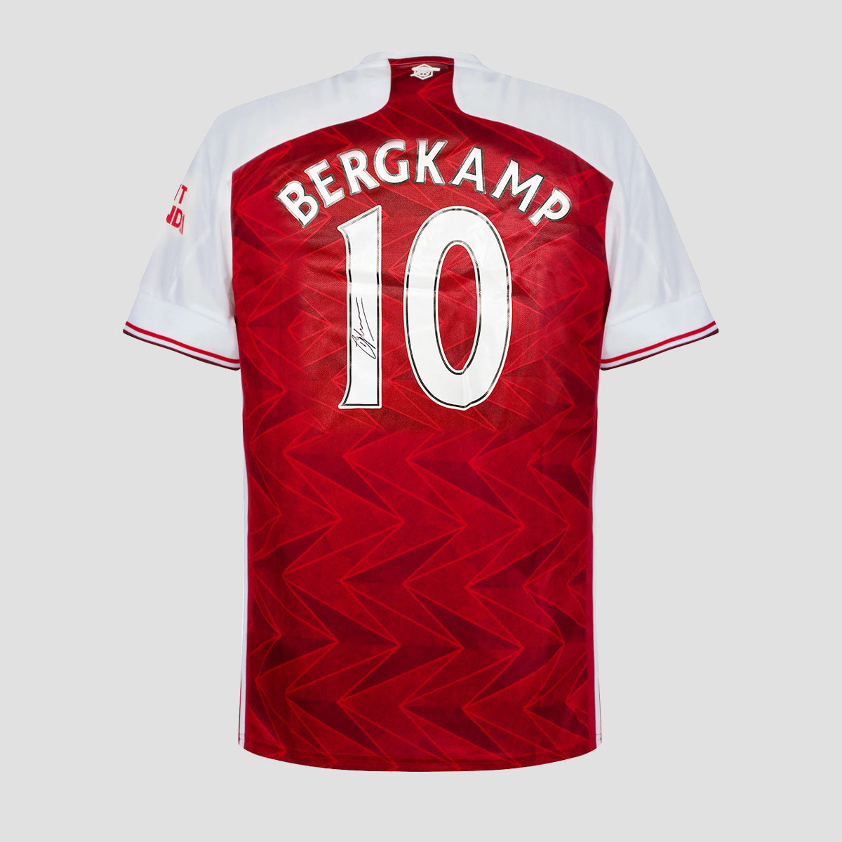 Dennis Bergkamp Back Signed 20-21 Arsenal Home Shirt (Boxed) - The Bootroom Collection