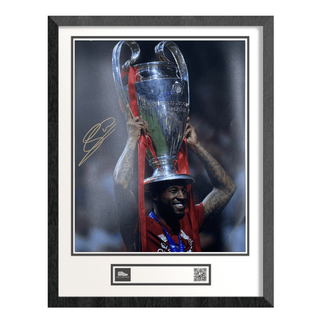 Georginio Wijnaldum Liverpool Signed Image 2019 UEFA Champions League Winner (Framed) - The Bootroom Collection