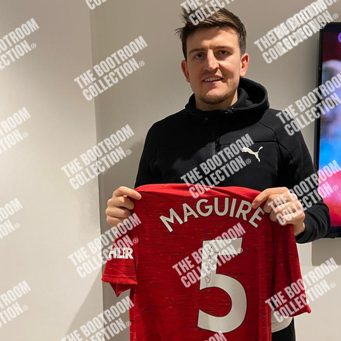 Harry Maguire Signed 20/21 Manchester United Shirt (Boxed) - The Bootroom Collection