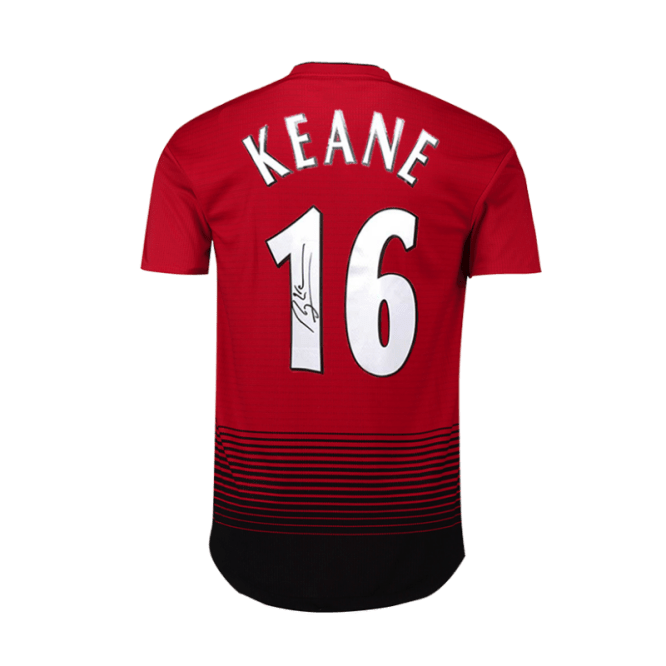Roy Keane Signed Manchester United 16 Shirt (Boxed) - The Bootroom Collection