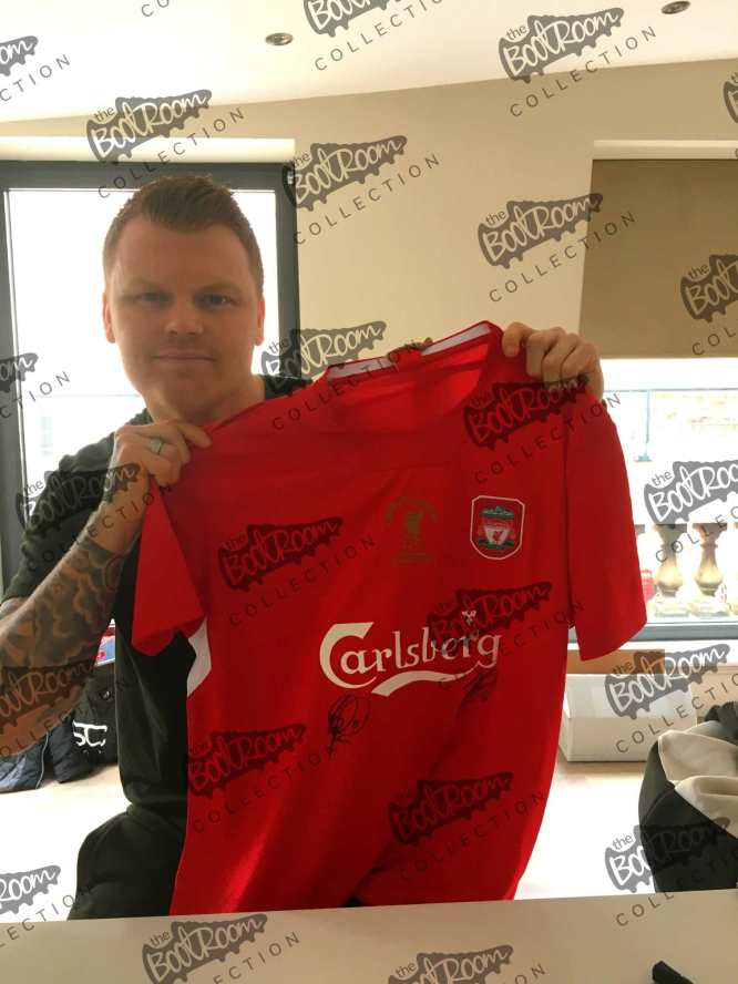 Liverpool 2005 Shirt Signed By Ten: Istanbul '05 Special Edition (Boxed) - The Bootroom Collection