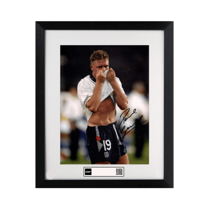 Paul Gascoigne Signed Photo: Gazza's Tears (Framed) - The Bootroom Collection