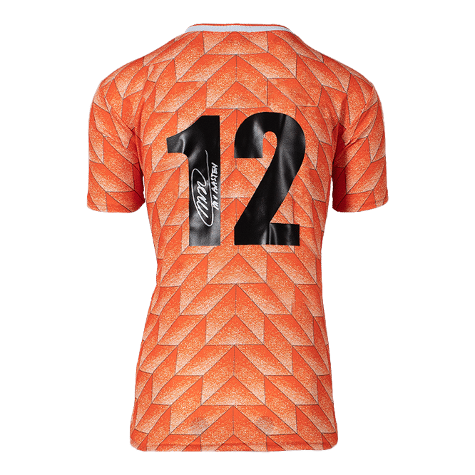 Marco van Basten Back Signed Netherlands 1988 Home Shirt (Boxed) - The Bootroom Collection