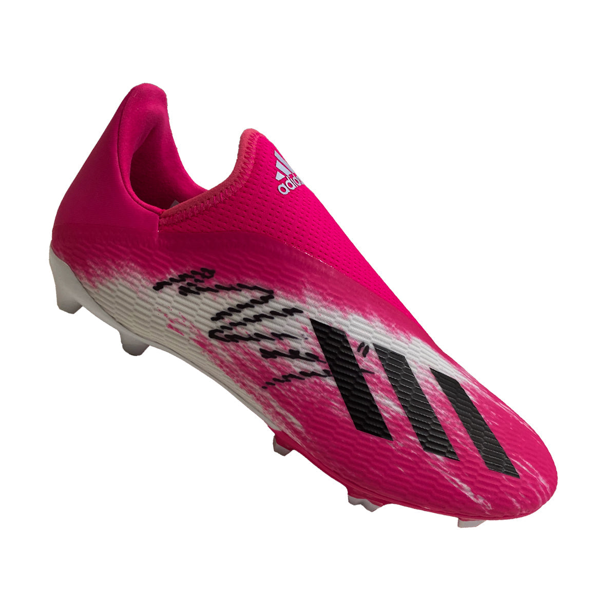 Mohamed Salah Signed White and Pink Adidas Boot - The Bootroom Collection