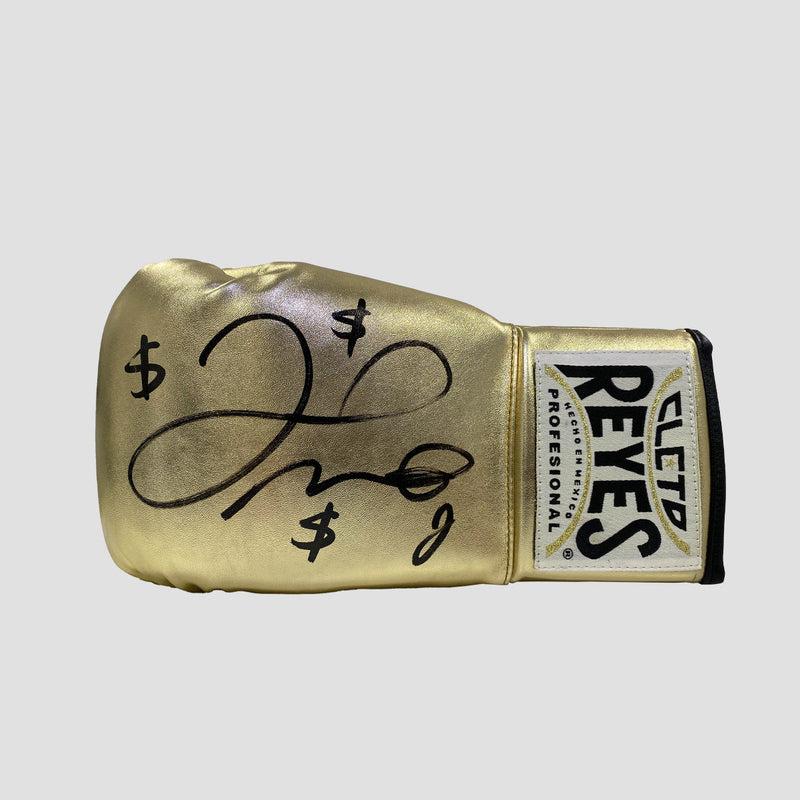 Floyd Mayweather Signed Gold Reyes Boxing Glove - The Bootroom Collection