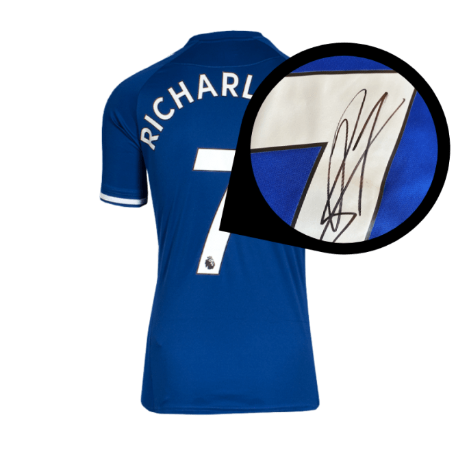 Richarlison Back Signed Everton 2020-21 Home Shirt (Boxed) - The Bootroom Collection