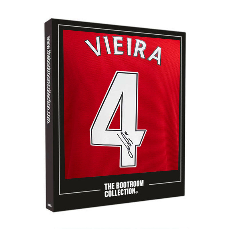 Patrick Vieira Signed Modern Arsenal Home Shirt (Boxed)