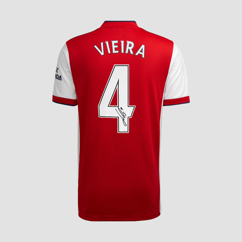 Patrick Vieira Signed Modern Arsenal Home Shirt (Boxed)