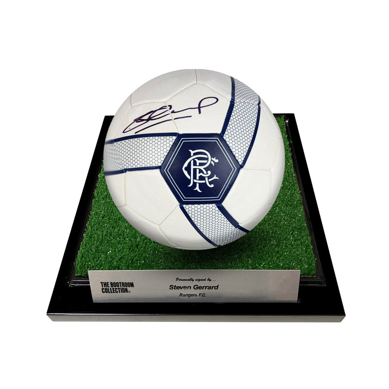 Steven Gerrard Signed Rangers Football - The Bootroom Collection