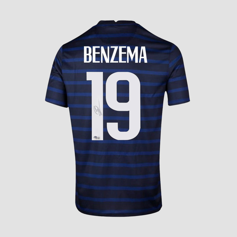 Karim Benzema Signed France 2020-21 Home Shirt (Boxed)