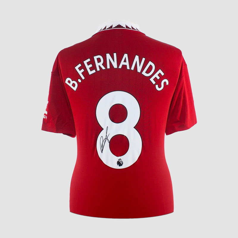 Bruno Fernandes Signed Manchester United 2022-23 Home Shirt (Boxed)