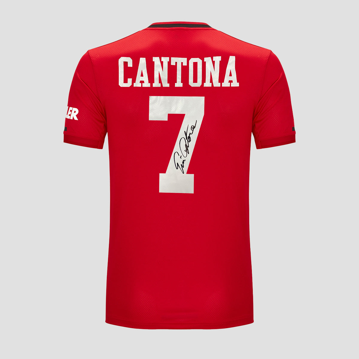 Eric Cantona 2019-20 Manchester United Signed #7 Home Shirt - The Bootroom Collection