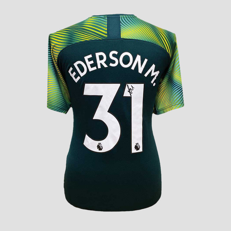 Ederson 2019-20 Signed Manchester City Player Issue Shirt (Boxed) - The Bootroom Collection