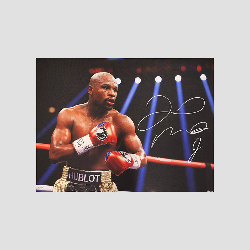 Floyd Mayweather Jr. Signed 30 x 40 Canvas - The Bootroom Collection