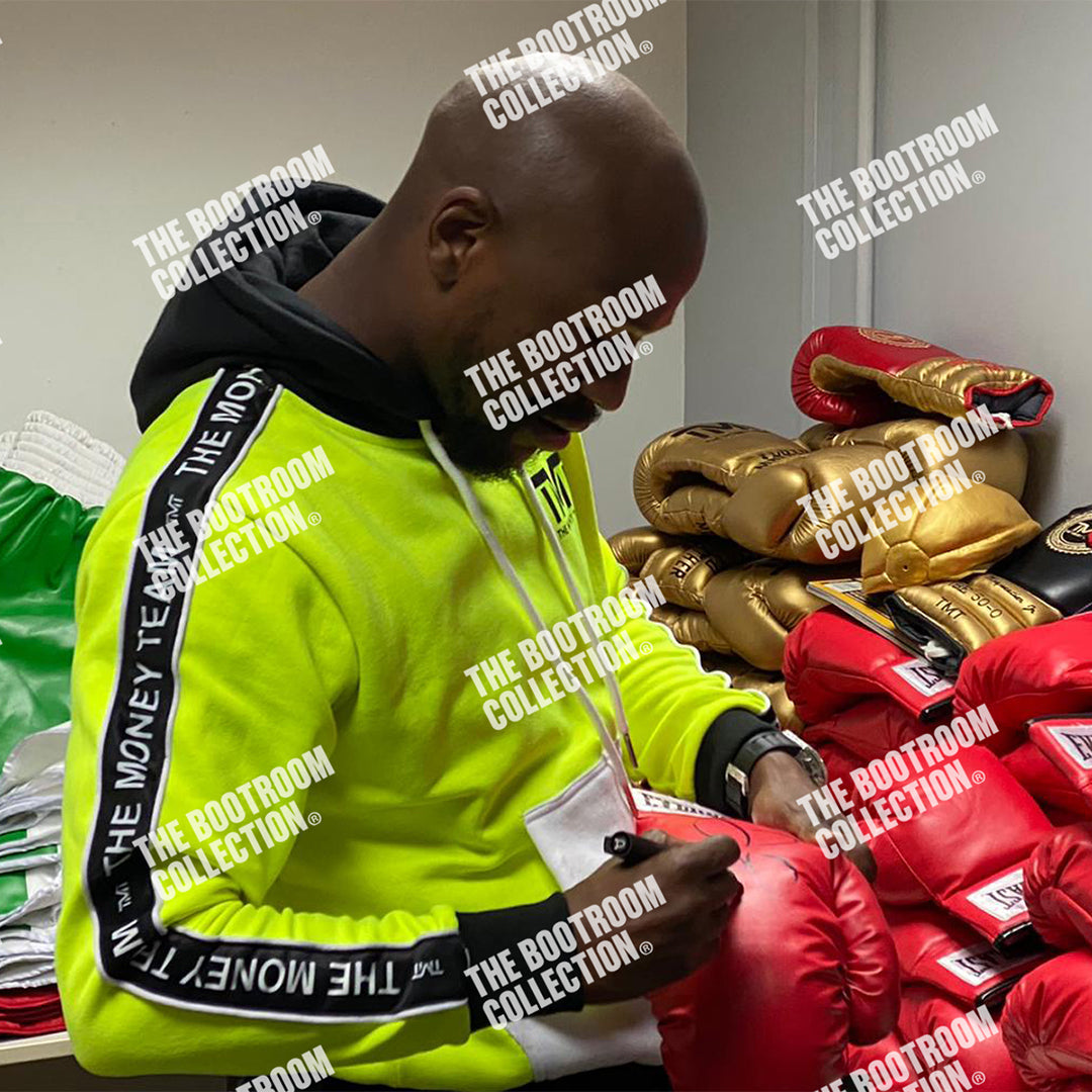 Floyd Mayweather Signed Red Everlast Boxing Glove - The Bootroom Collection