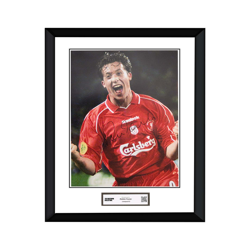 Robbie Fowler Signed Liverpool Photo: 2001 UEFA Cup Final Goal Celebration - The Bootroom Collection
