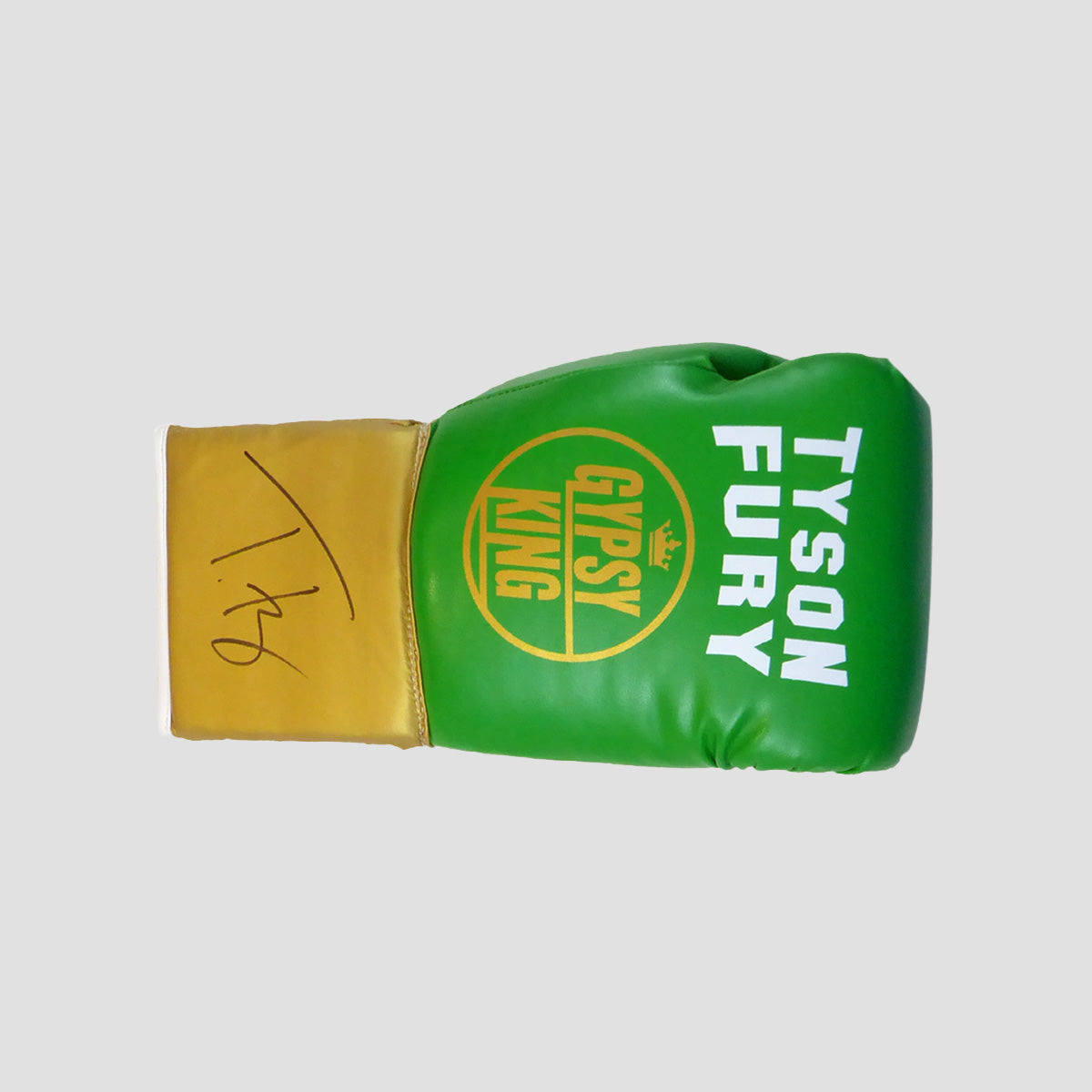 Tyson Fury Signed 'The Gypsy King' Green Boxing Glove (Boxed) - The Bootroom Collection