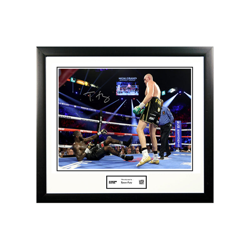 Tyson Fury Signed Boxing Photo: Fury vs Wilder 2 (Framed) - The Bootroom Collection