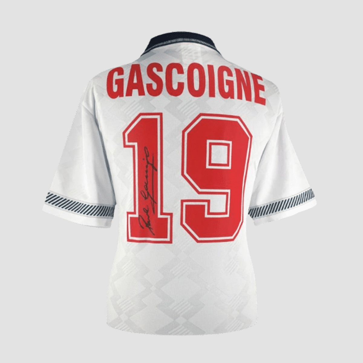 Paul Gascoigne Signed England 1990 Football Shirt (Boxed)