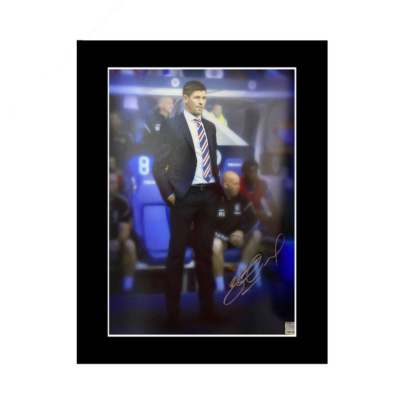 Steven Gerrard Signed 'The Manager' Mounted Image - The Bootroom Collection