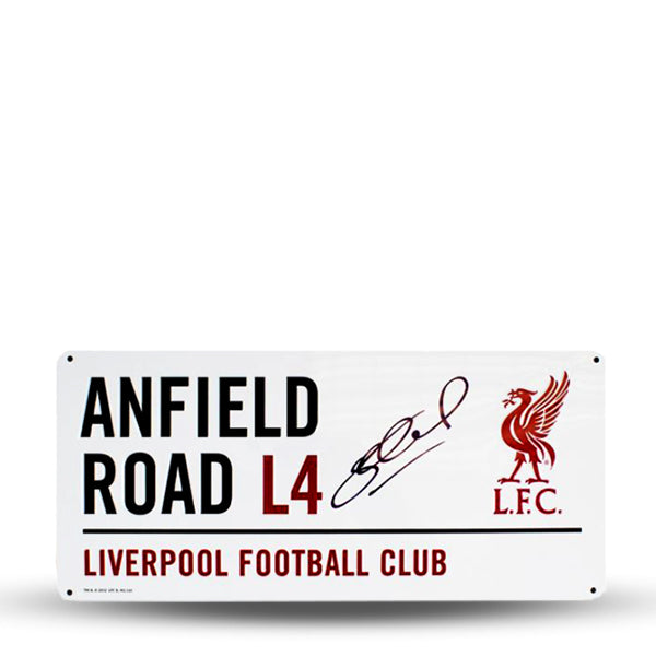 Steven Gerrard Signed Anfield Road Sign - The Bootroom Collection