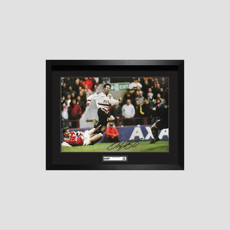Ryan Giggs Signed 1999 FA Cup Semi Final 16×20 Photo (Framed) - The Bootroom Collection