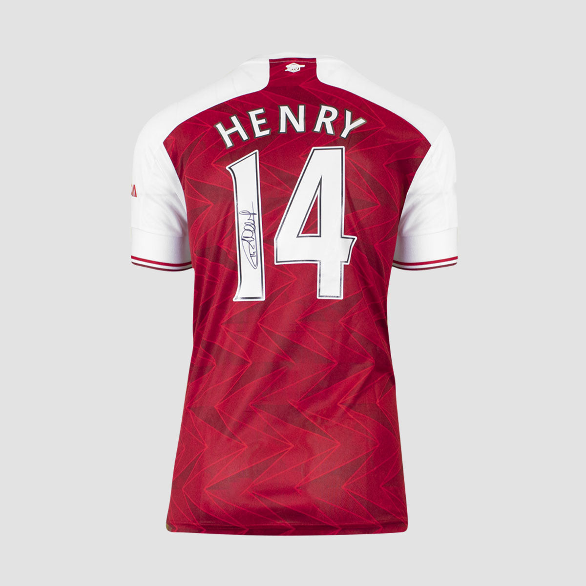 Thierry Henry Back Signed Arsenal 2020-21 Home Shirt (Boxed)