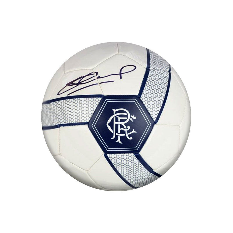 Steven Gerrard Signed Rangers Football - The Bootroom Collection