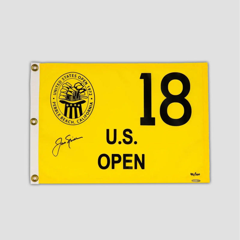 Jack Nicklaus Signed Pin Flag: 1972 U.S. Open - The Bootroom Collection
