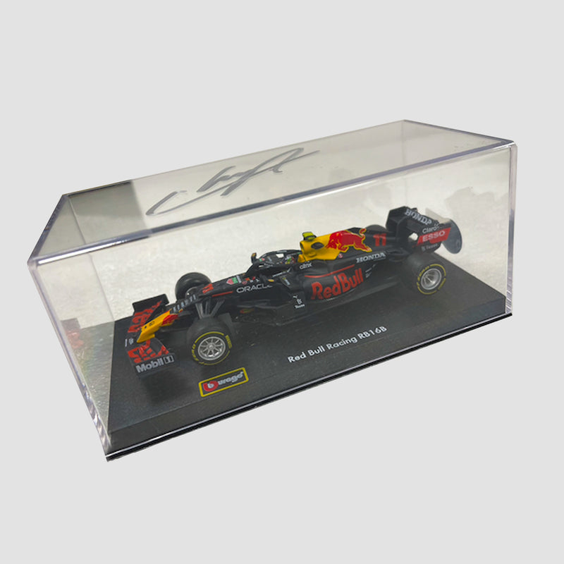 Sergio Perez Signed Mini Redbull Race Car (Boxed)