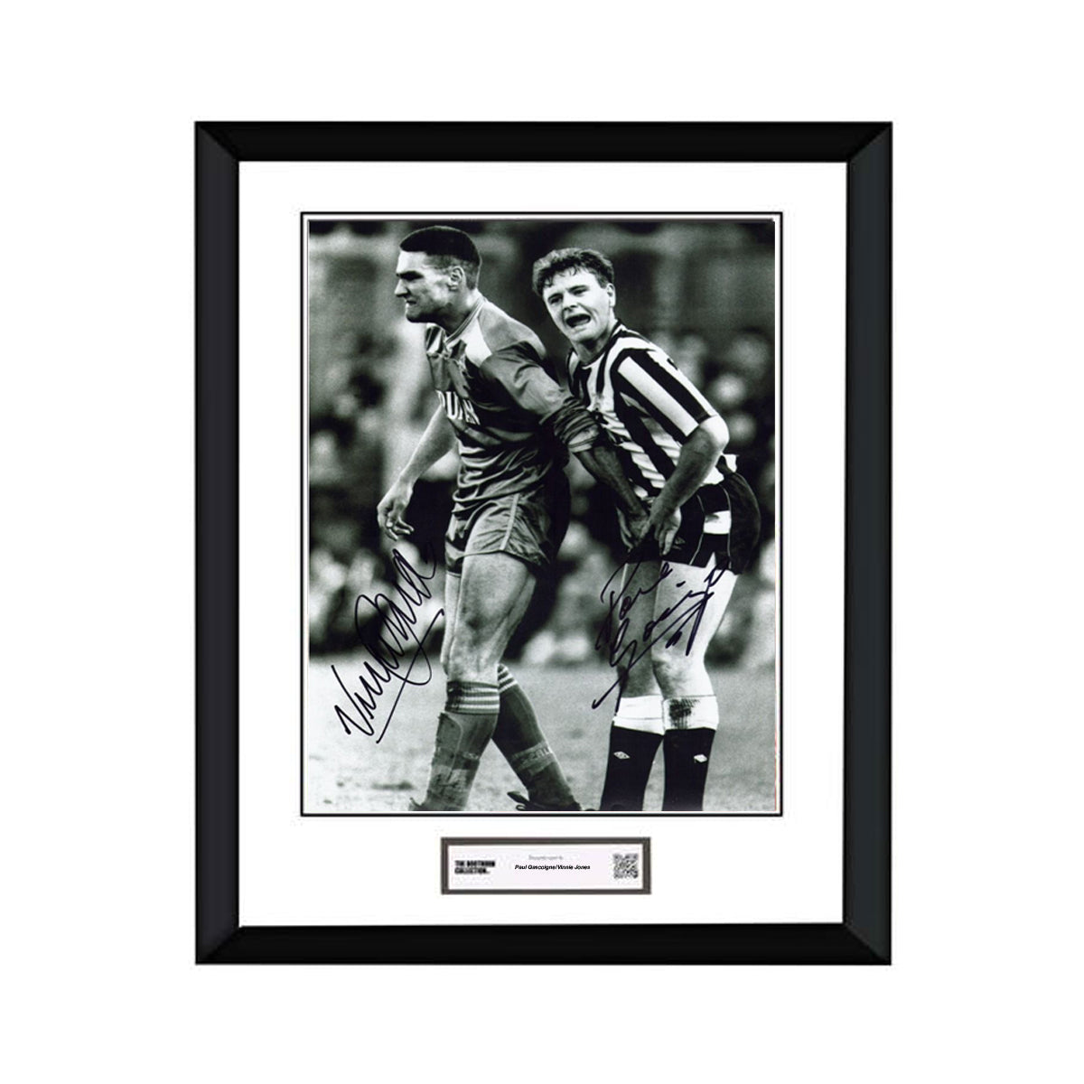 Paul Gazza Gascoigne & Vinny Jones Dual Signed Photo (Framed)