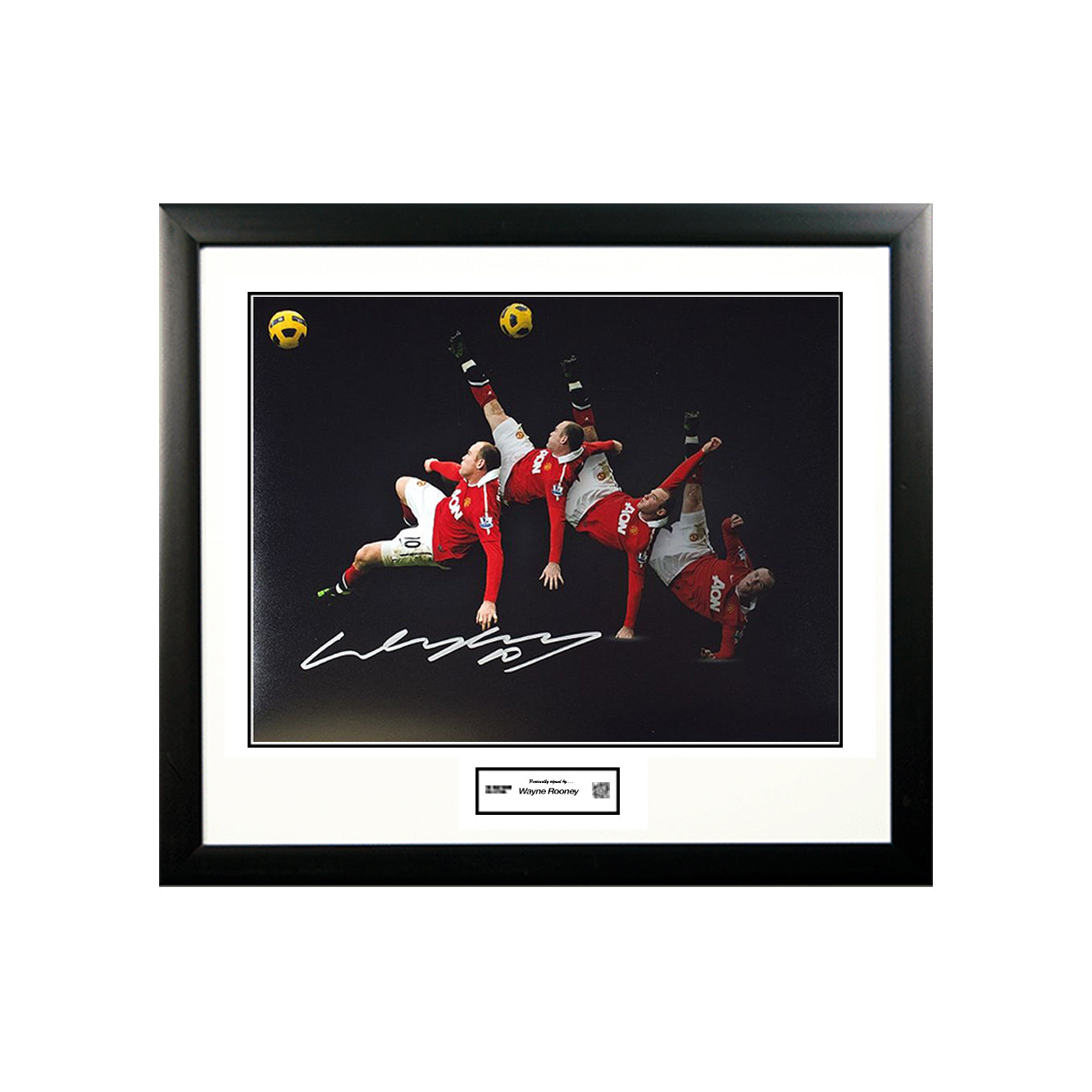 Wayne Rooney Signed Manchester United Overhead Kick Photograph Special Edition - The Bootroom Collection