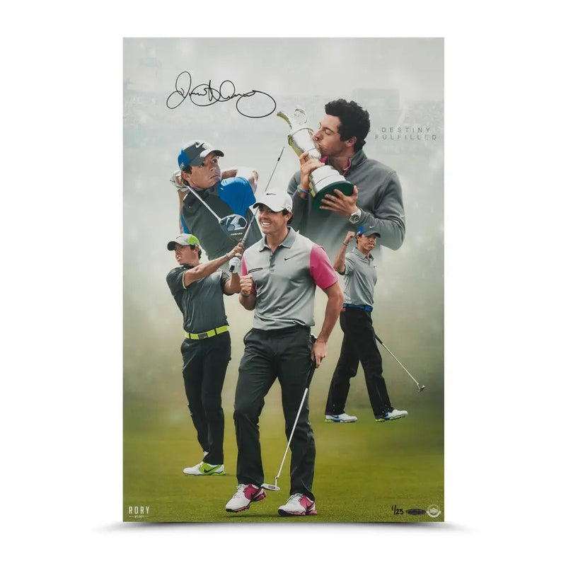 Rory McIlroy Signed Photo: Destiny Fulfilled 16 x 24 (Framed) - The Bootroom Collection
