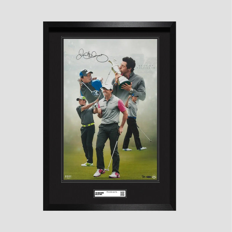 Rory McIlroy Signed Photo: Destiny Fulfilled 16 x 24 (Framed) - The Bootroom Collection