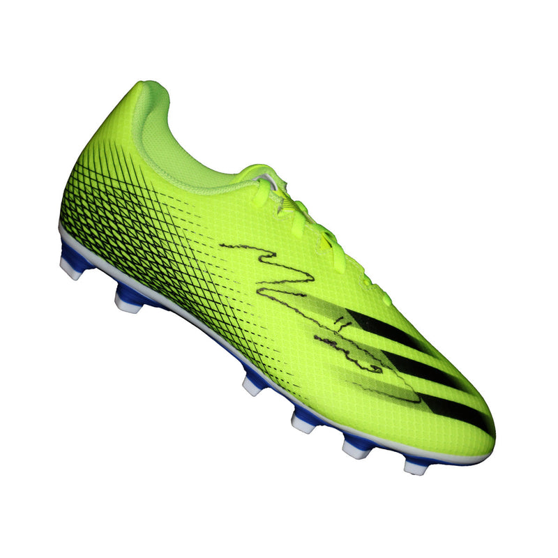 Mohamed Salah Signed Green Adidas Boot - The Bootroom Collection