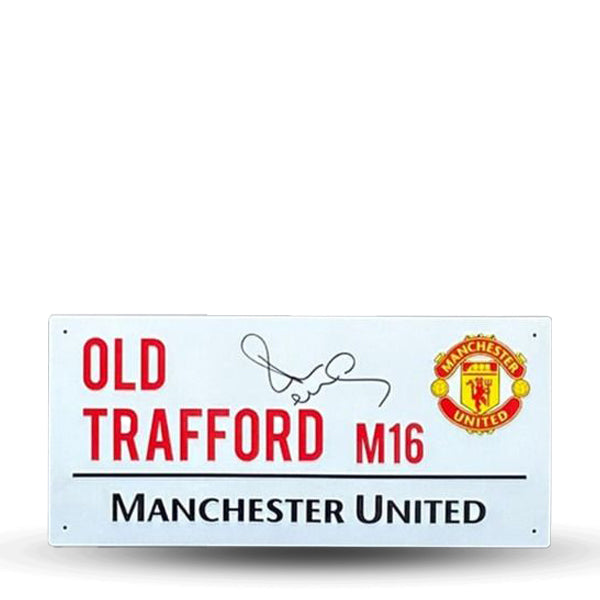 Paul Scholes Signed Manchester United Street Sign - The Bootroom Collection