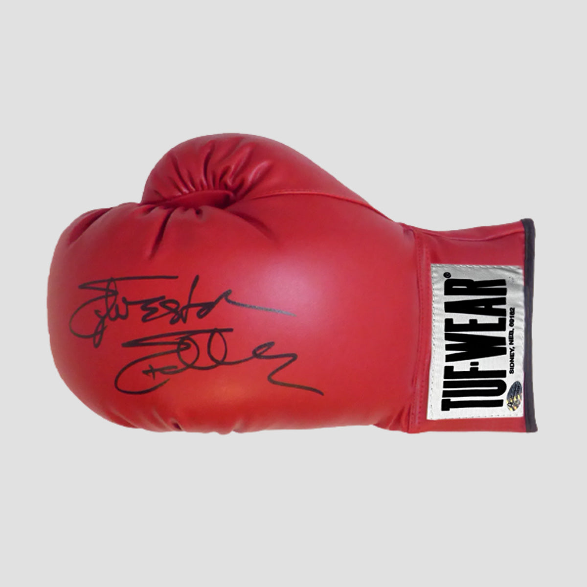 Sylvester Stallone Signed Red Tufwear Boxing Glove - The Bootroom Collection