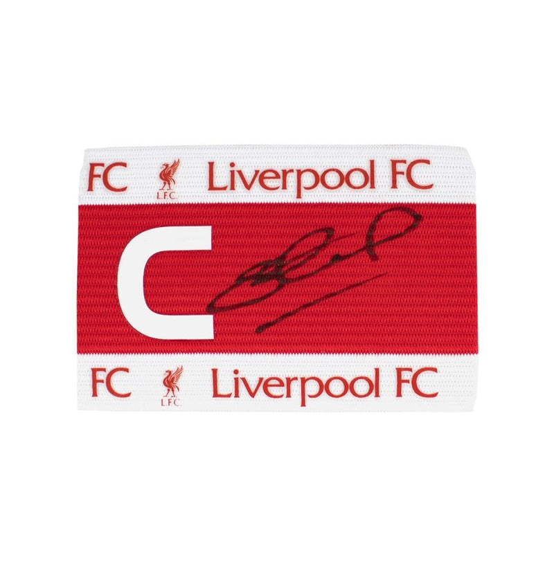 Steven Gerrard Signed Liverpool Captain's Armband (Framed) - The Bootroom Collection
