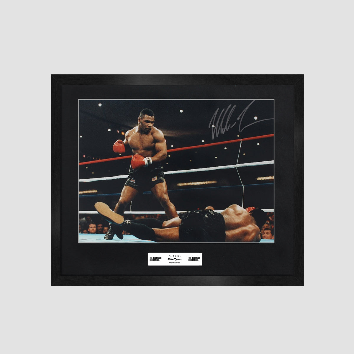 Mike Tyson Signed Image - Knocking Out Trevor Berbick (Framed)