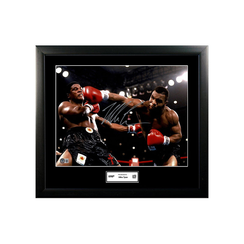 Mike Tyson Signed Boxing Photo: Becoming World Champion (Framed) - The Bootroom Collection