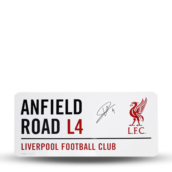 Virgil Van Dijk Signed Anfield Road Sign - The Bootroom Collection