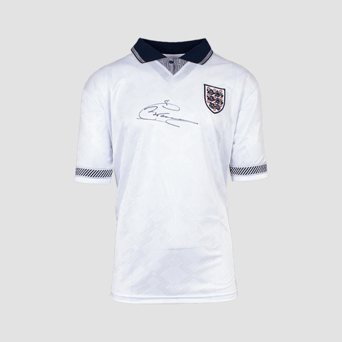 Chris Waddle Front Signed England 1990 Home Shirt (Boxed)